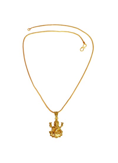 Ganesh Pendant Gold plated Stylish By Menjewell